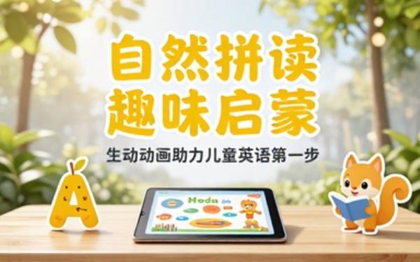 自然拼读趣味动画素材生动形式助力儿童英语启蒙学习