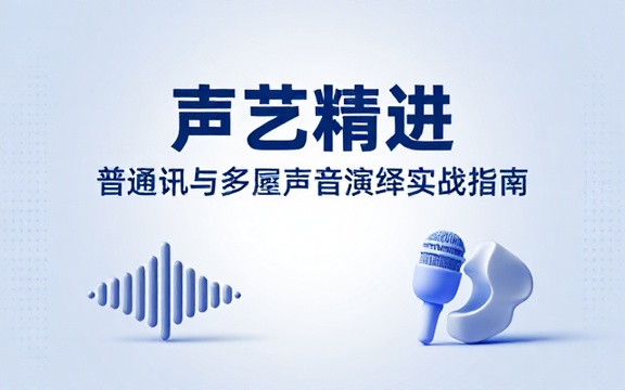 播音配音发声技巧教学练习普通话掌握多样声音演绎方式