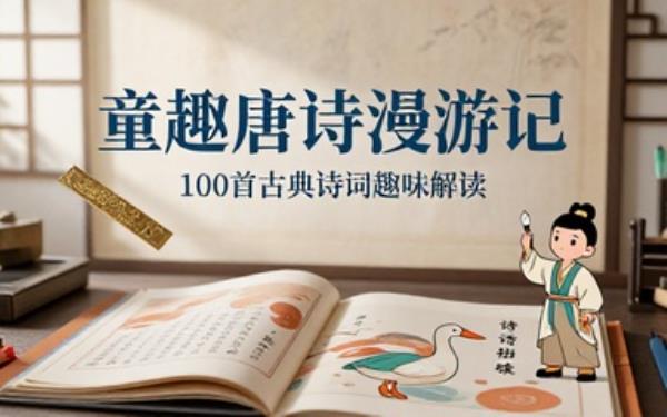 少儿唐诗趣味讲解课程趣味方式帮助孩子积累古典诗词知识