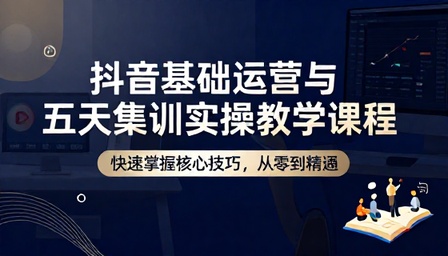 抖音基础运营与五天集训实操教学课程