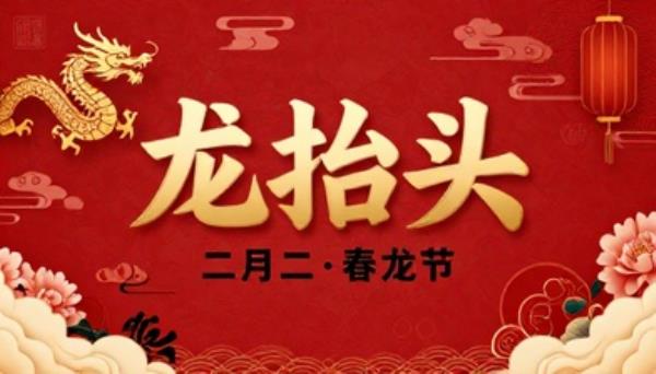中国风国潮龙抬头传统节日海报 PSD 设计素材