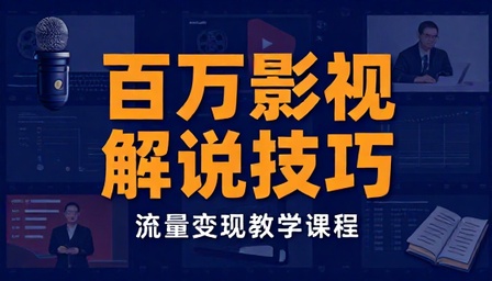 百万影视解说技巧与流量变现教学课程