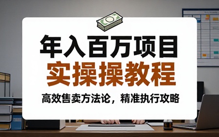 通过售卖项目实现年入百万实操教学教程