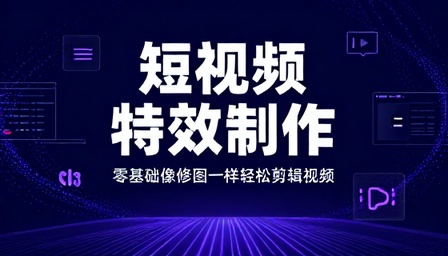 短视频特效制作零基础像修图一样轻松剪辑视频
