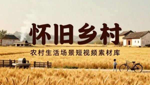怀旧乡村农村生活场景短视频素材库