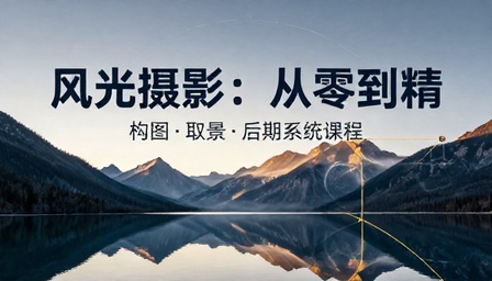 风光摄影零基础入门到精通构图取景后期系统课程