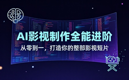 AI影视制作全能进阶课，打造整部影视短片