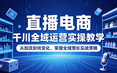 直播电商千川全域运营实操教学课程