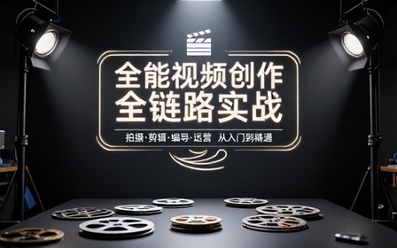 全能视频创作拍摄剪辑编导运营教学课程