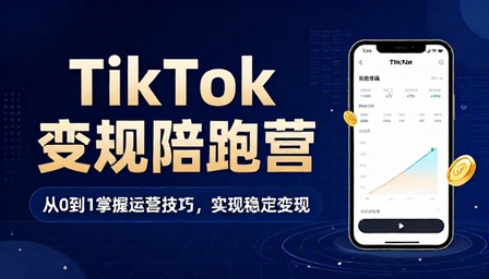 TikTok 平台变现陪跑营运营技巧教学课程