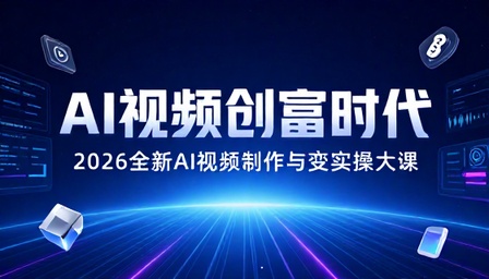 2026 全新 AI 视频制作与变现实操大课教学