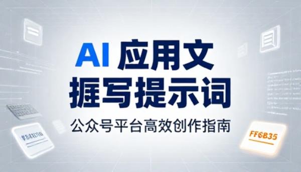 公众号平台 AI 应用文撰写提示词