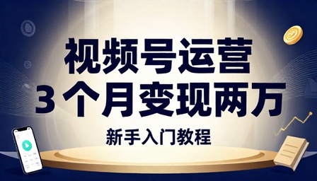 视频号运营 3 个月变现两万新手入门教程