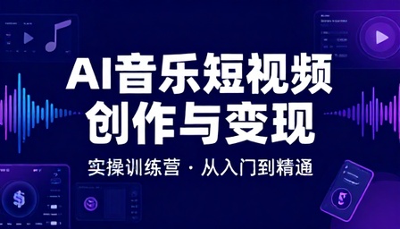 AI 音乐短视频创作与变现实操训练营