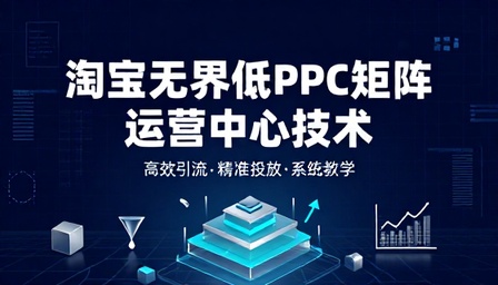 淘宝无界低 PPC 矩阵运营核心技术教学