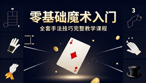 零基础入门魔术表演全套手法技巧完整教学课程