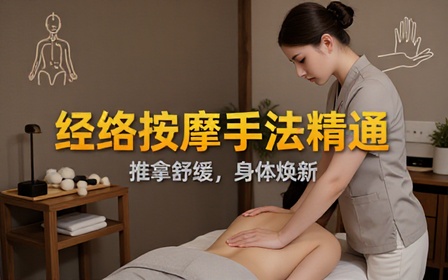 全身经络按摩手法教学学习推拿舒缓身体疲惫不适症状