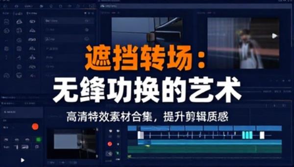 视频剪辑遮挡转场效果高清特效素材合集