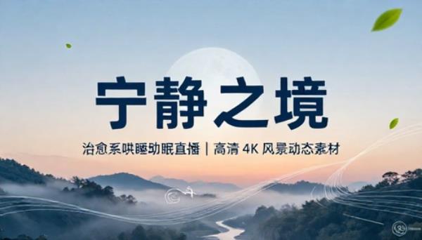 治愈系哄睡助眠直播高清4K风景动态素材
