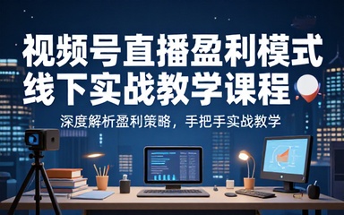 视频号直播盈利模式线下实战教学课程