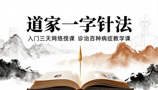 道家一字针法入门三天网络授课诊治百种病症教学课