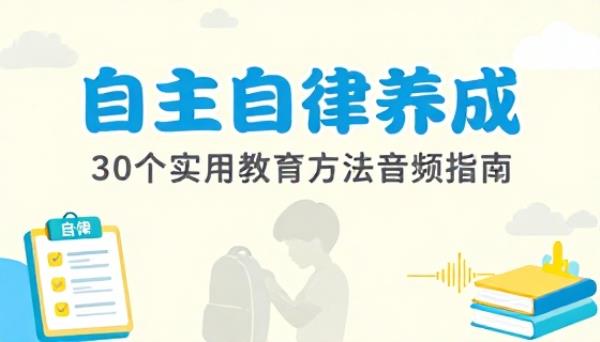 提升孩子自主自律习惯培养三十个实用教育方法音频
