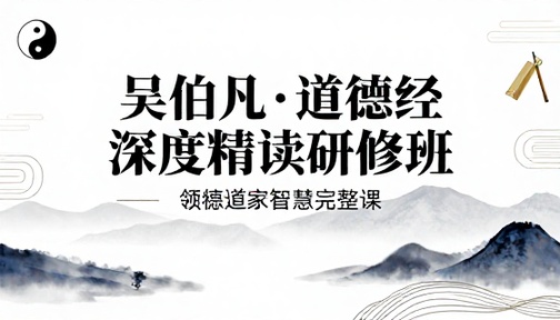 吴伯凡道德经深度精读研修班领悟道家智慧完整课