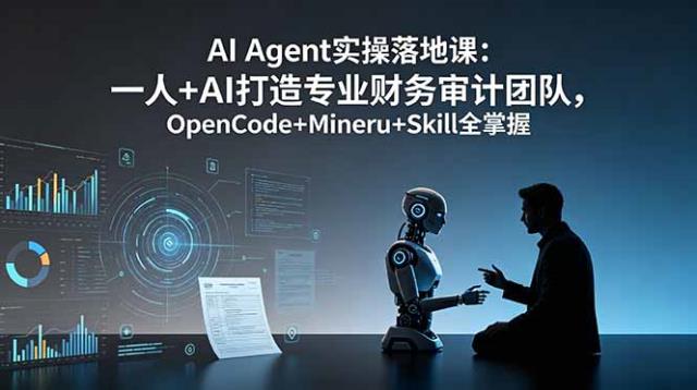 AI Agent实操落地课：一人AI打造专业财务审计团队，OpenCodeMineruSkill全掌握