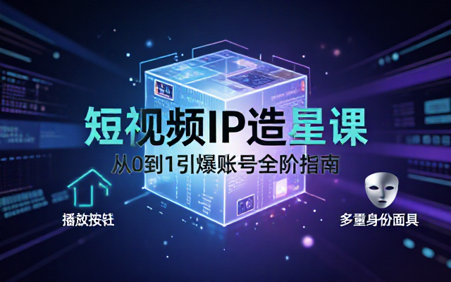 短视频IP打造全阶课：多方面助力打造爆款账号