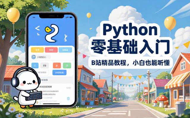 B站精品Python零基础入门课程，小白也能听懂的编程学习教程