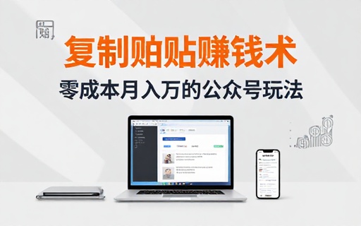 公众号复制粘贴赚钱玩法，零成本月入万