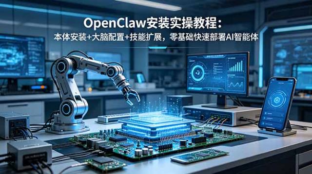 OpenClaw安装实操教程：本体安装大脑配置技能扩展，零基础快速部署AI智能体