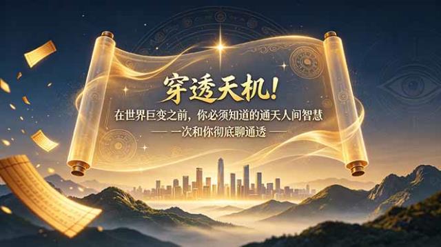 付费文章：穿透天机！在世界巨变之前，你必须知道的通天人间智慧 一次和你彻底聊通透