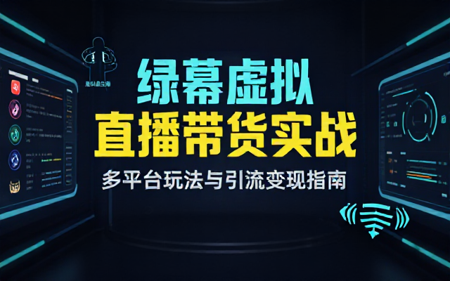 绿幕虚拟直播带货实战课：多平台玩法及引流变现