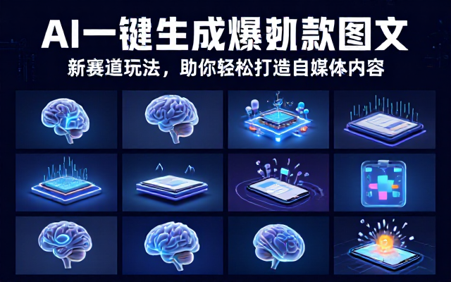 AI一键生成爆款图文，新赛道玩法助你轻松打造自媒体内容