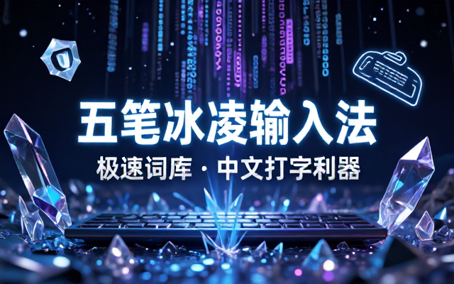 五笔冰凌输入法含词库中文打字工具