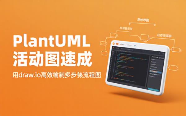 用draw_io根据提示生成含多步骤的PlantUML活动图