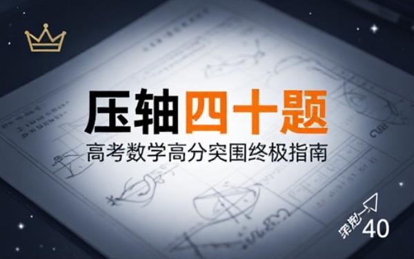 高考数学压轴大题精选四十题专项教辅针对性突破考试难点冲刺数学高分