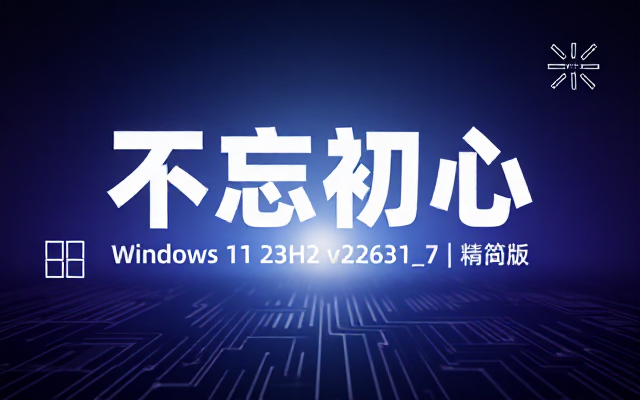 不忘初心精简版Windows11 23H2 v22631_7