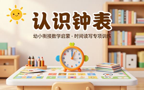 幼小衔接数学启蒙认识钟表专项训练提升时间读写能力