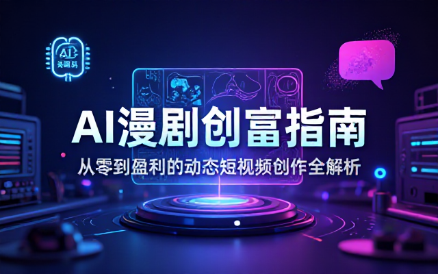 AI 动态漫剧创作变现教程抓住短视频风口制作原创漫剧依靠流量实现盈利