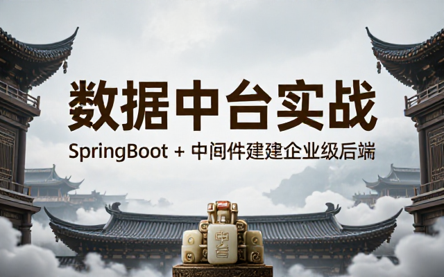 SpringBoot 数据中台课程依托中间件搭建企业级后端数据管理项目
