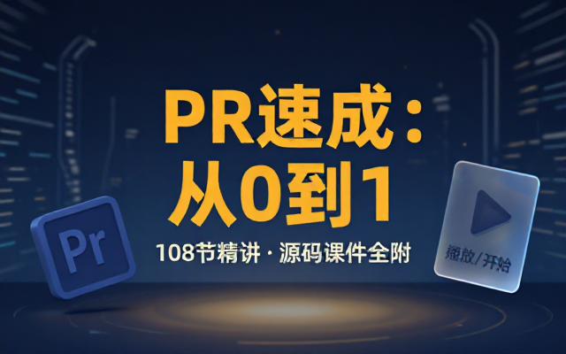 PR入门到精通108节速成课程，附带源码与课件资源