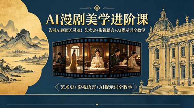 告别AI画面无灵魂！AI漫剧美学进阶课-更新，艺术史影视语言AI提示词全教学