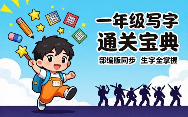一年级下册语文写字表：笔画笔顺组词造句学习资料
