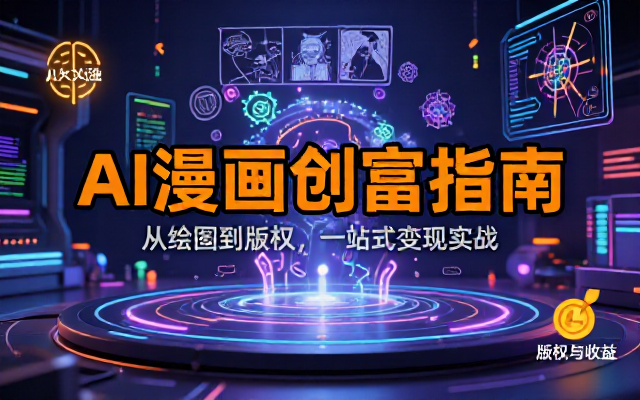 AI 漫画原创变现课程掌握 AI 绘图技巧打造原创漫画依托版权与流量变现增收
