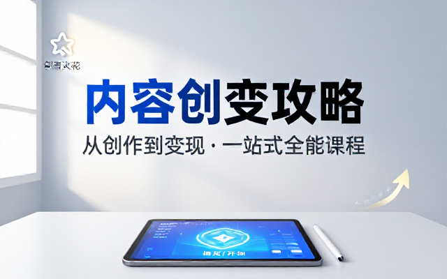 全品类内容创作从生产到商业变现全能型课程