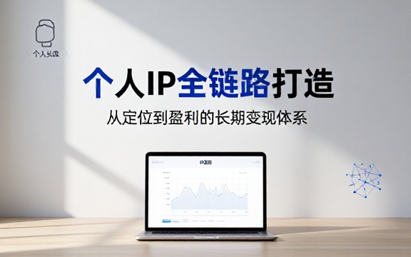 个人 IP 全链路打造课程从定位调研起步搭建专属变现 IP 实现长期盈利