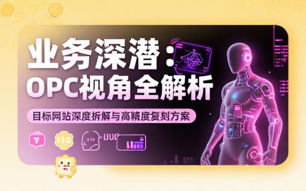 OPC视角下目标网站业务深度拆解与复刻方案