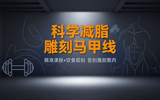 减脂健身训练课程科学规划饮食运动打造马甲线告别多余腹部赘肉